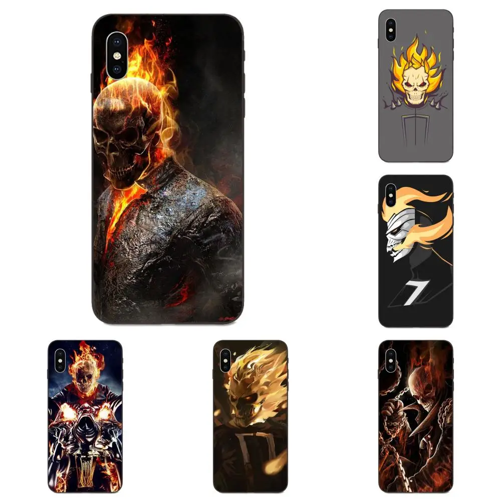 Чехол Ghost Rider Soft Silicone TPU Black для Xiaomi Mi Mix Max Note 2 2S 3 5X 6 6X 8 9 9T SE A1 A2 A3 CC9e Lite Play Pro F1.