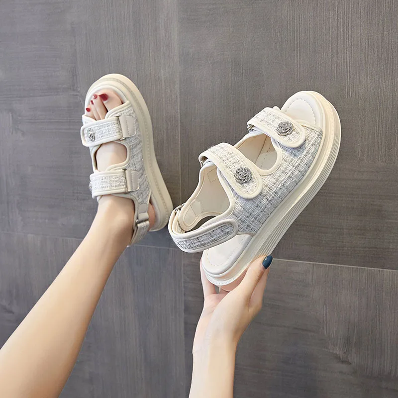 

Platform Women Sandals 2021 Summer Fashion Outdoor Dress Comfortable Casual Beach Designer Sandals Female Flat Shoes Footwear