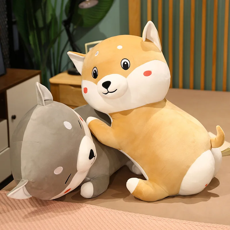

40-60 cm Kawaii Cartoon Pink Pig Husky Shiba Inu Animal Plush Plush Toy Pillow Anti-squeeze Cushion
