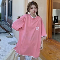 korea kpop hand painted cartoon kawaii graphic clothes tshirt women vintage couple clothing gothic aesthetic clothes tee top y2k