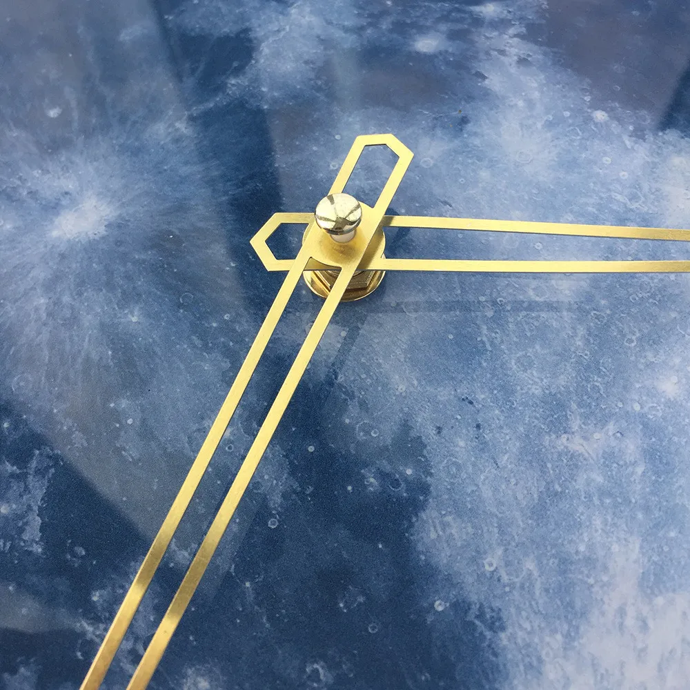 Короткие синие настенные часы Луна современный дизайн украшения дома гостиная