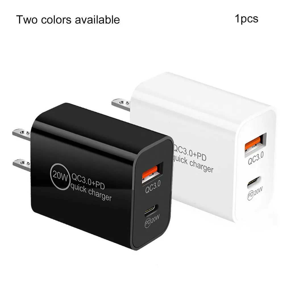 

PD 20W Charger 5V3A Standard Type-c QC3.0 Dual-port Fast Charging Adapter Charging Head Mobile Phone Quick Charge For Xiaomi