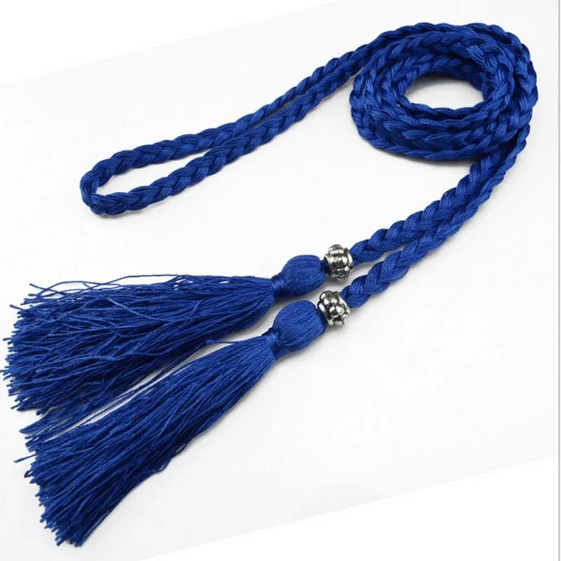 Горячая Распродажа тканый пояс с кисточками женские пояса Корейская версия из