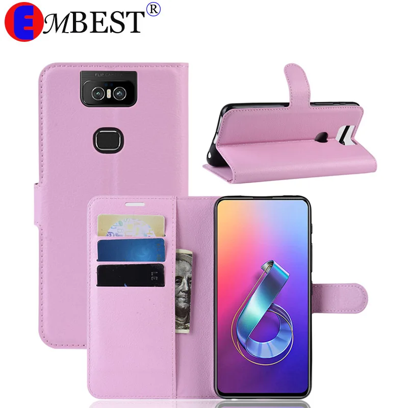 Роскошный чехол портмоне для ASUS ZenFone 6 ZS630KL ZS 630KL Book Case 5 7 &quotкожаный нескользящий