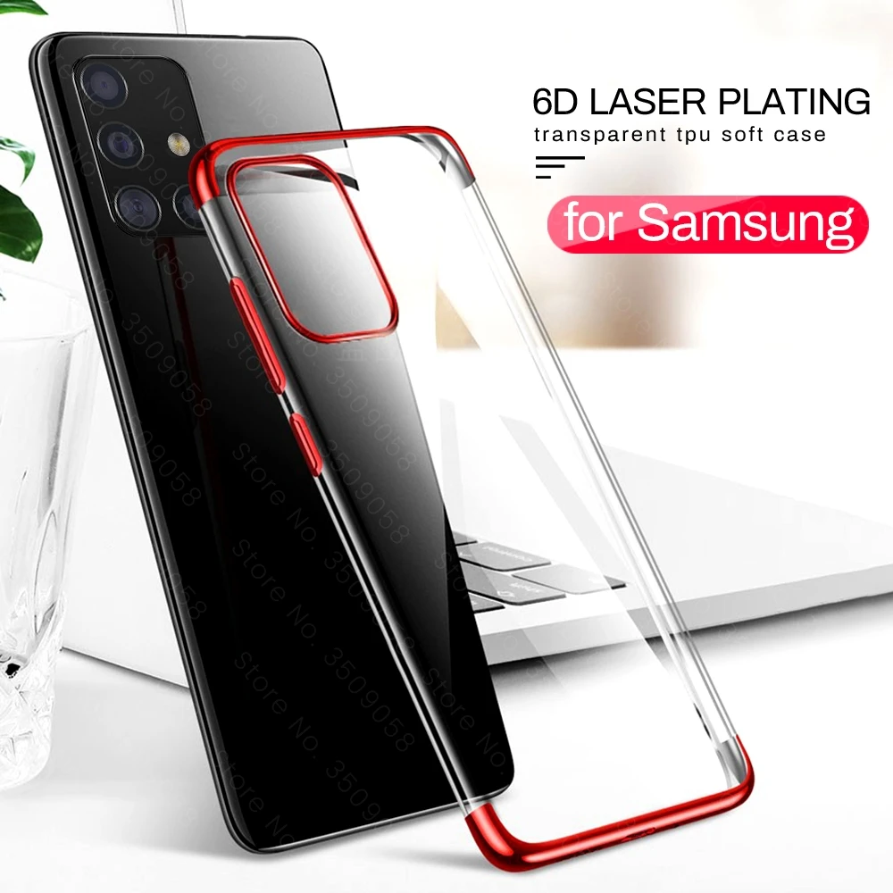 6d Мягкий ТПУ Прозрачный чехол для samsung galaxy a21 s a21s a31 a51 a71 a41 a11 m21 m31 m30s прозрачный