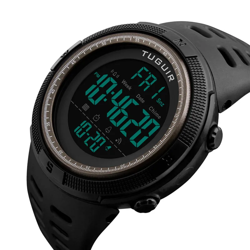 Известный бренд TUGUIR 1251 Простые повседневные часы водонепроницаемые мужские