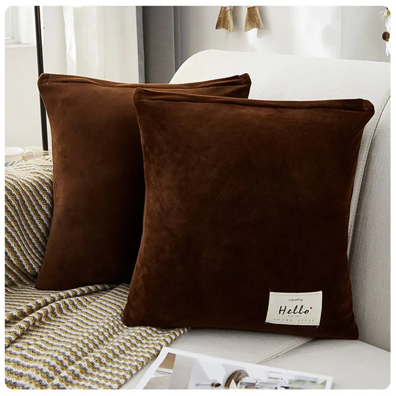 

Наволочка для диванной подушки, бархатная, однотонная, ярких цветов