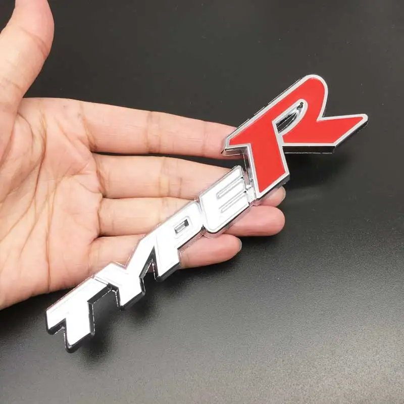 

3D металлический кузов автомобиля, боковая эмблема, значок, наклейка для Honda, тип R, городская модель, Детская конструкция, подходит для Jazz Stream Crider Greiz CIVIC
