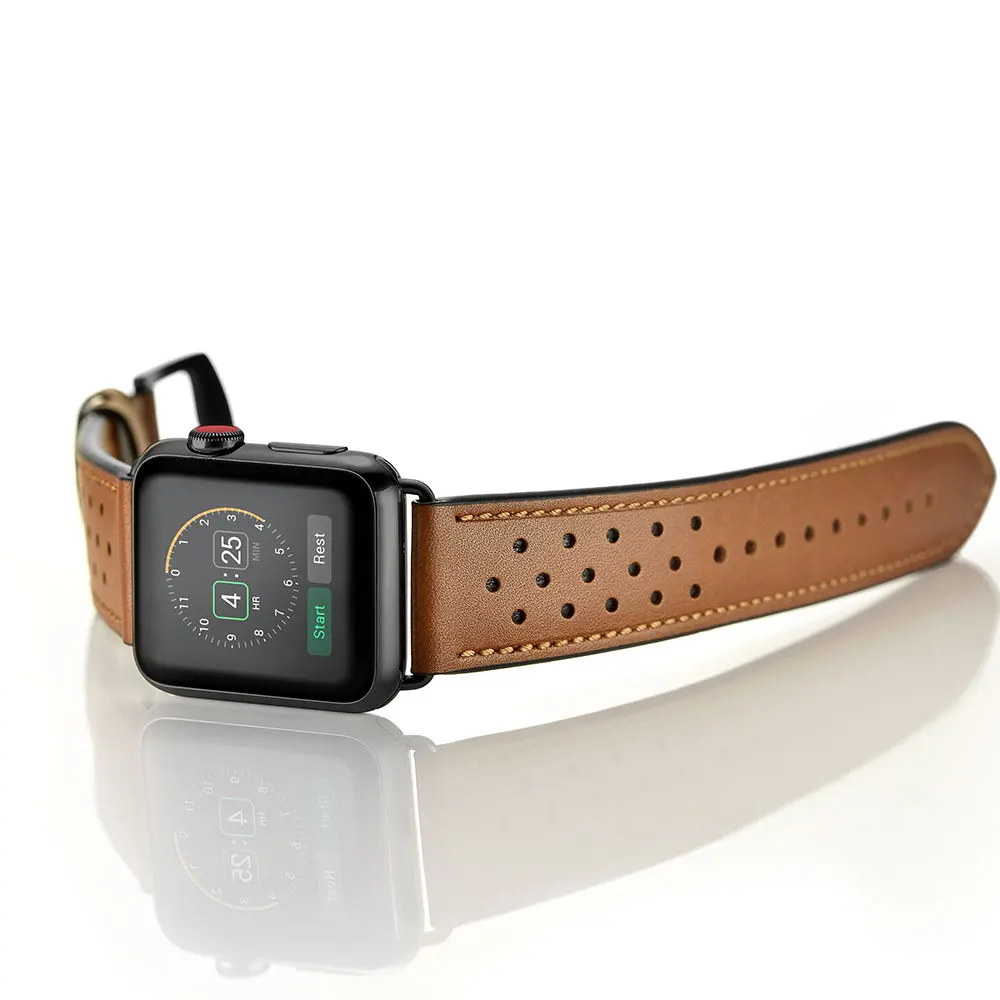 KISSCASE деловой кожаный ремешок для Apple Watch 4 3 2 1 42 мм 38 Nike + 40 44 браслеты | Электроника