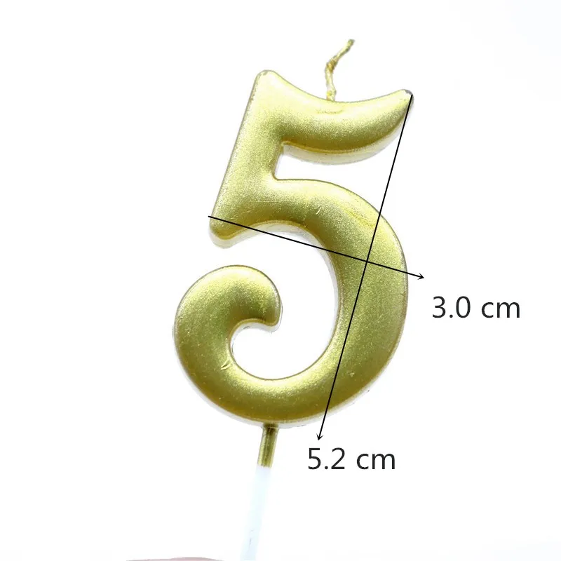 Золотые серебряные розовые цифровые свечи на день рождения Фотофон для детской