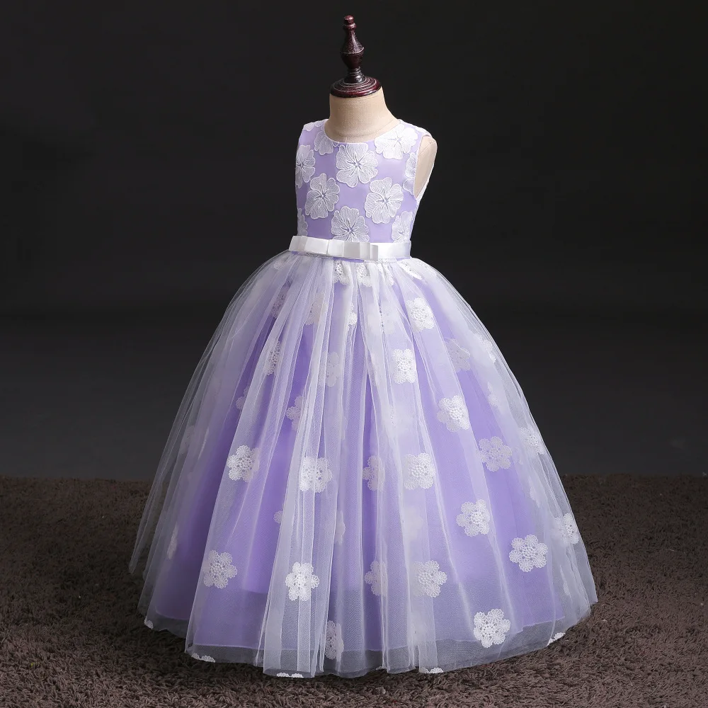 Красивые свадебные платья для детей с цветочным рисунком девочек красивое