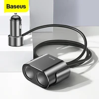 baseus car charger cigarette lighter socket splitter hub power adapter for iphone samsung mobile phone expander charger dvr gps