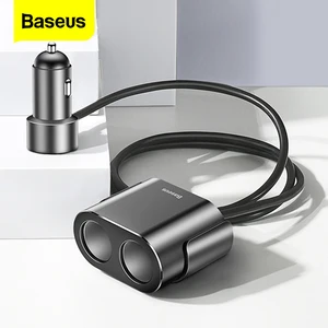Baseus Car Charger Cigarette Lighter Socket Splitter Hub Power Adapter
for iPhone Samsung Mobile Phone Expander Charger DVR GPS