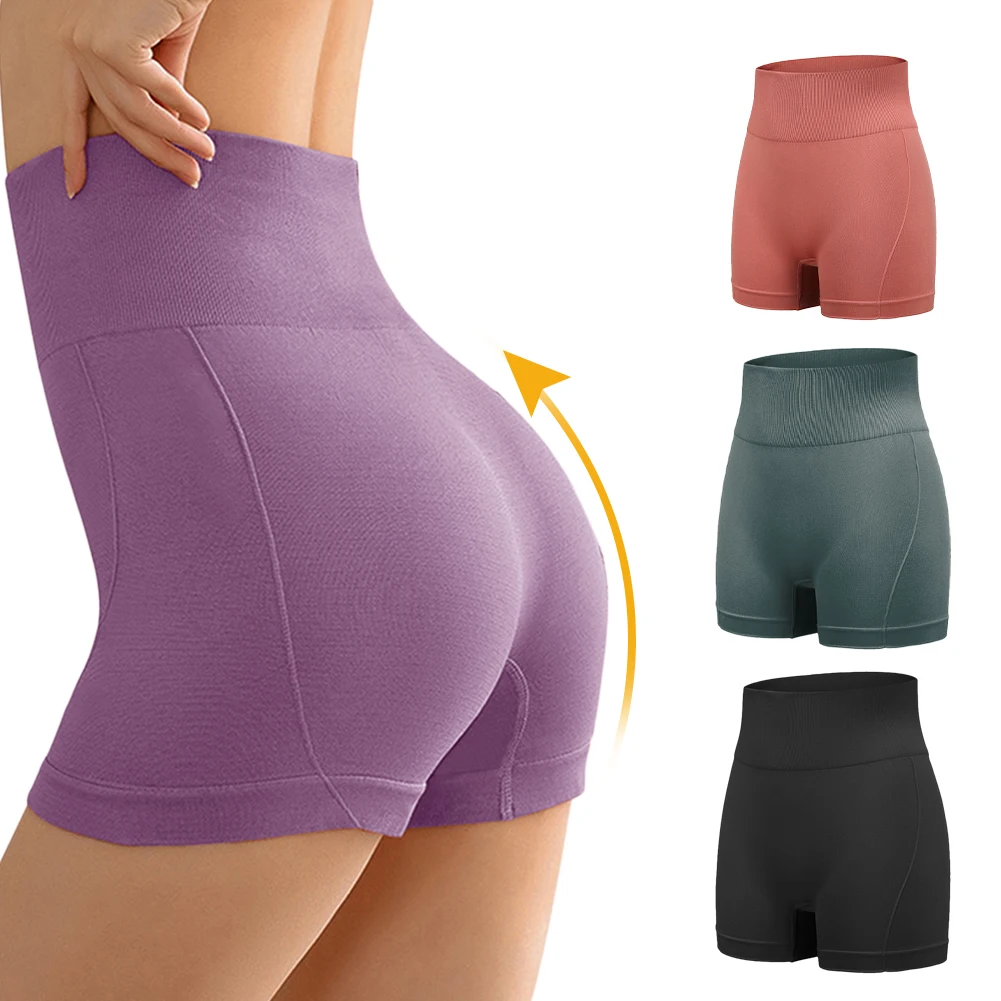 

Women's High Waisted Workout Shorts Mid-Thigh Bike Running Yoga Seamless Athletic Shorts Gym Leggings Fitness Women Yoga Shorts