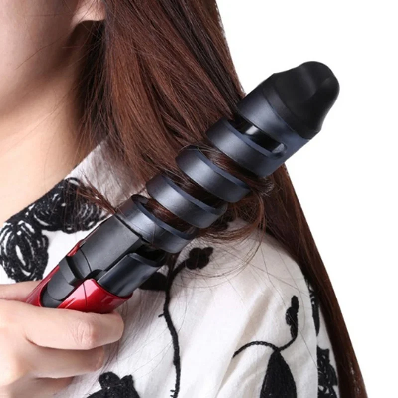 

Professional Portable Hair Salon Spiral Curl Styler Ceramic Perfect Curling Iron Hair Curler Waver Electric Culring Wand