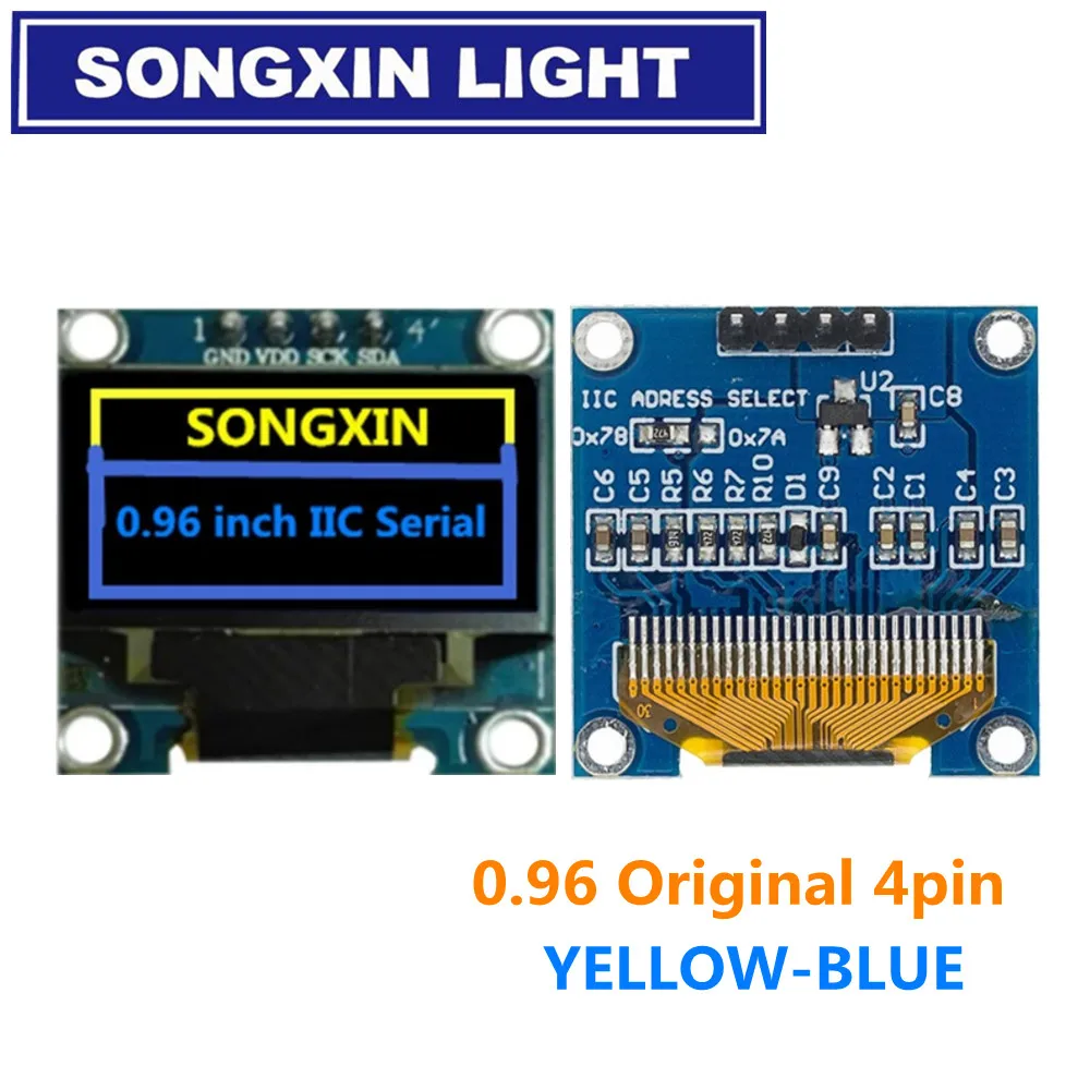 Oled модуль 2021SX 0 96 дюйма IIC серийный белый OLED дисплей 128X64 I2C SSD1306 12864 плата с ЖК