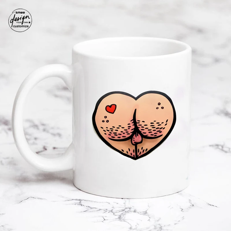 

2022 Spoof Gifts Butt Mug Funny Valentine's Day Present Husband Wife Mug Decoration Butt Gift Men Women Mug Anniversary Gifts