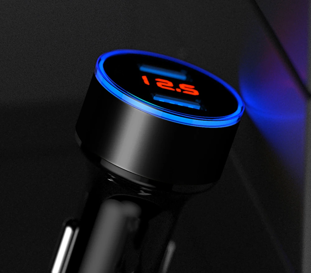 3.1A двойной USB Автомобильное зарядное устройство с светодиодный дисплей для Honda CRV