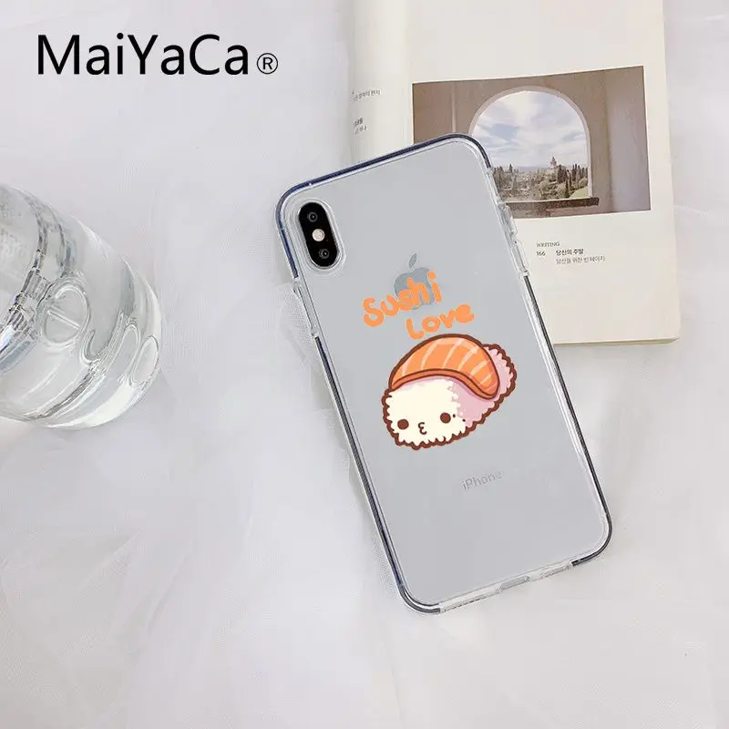 Чехол MaiYaCa для iphone 7 6 X прозрачный чехол суши iPhone 8 6S Plus XS MAX 5 5S SE XR Fundas Capa | Мобильные