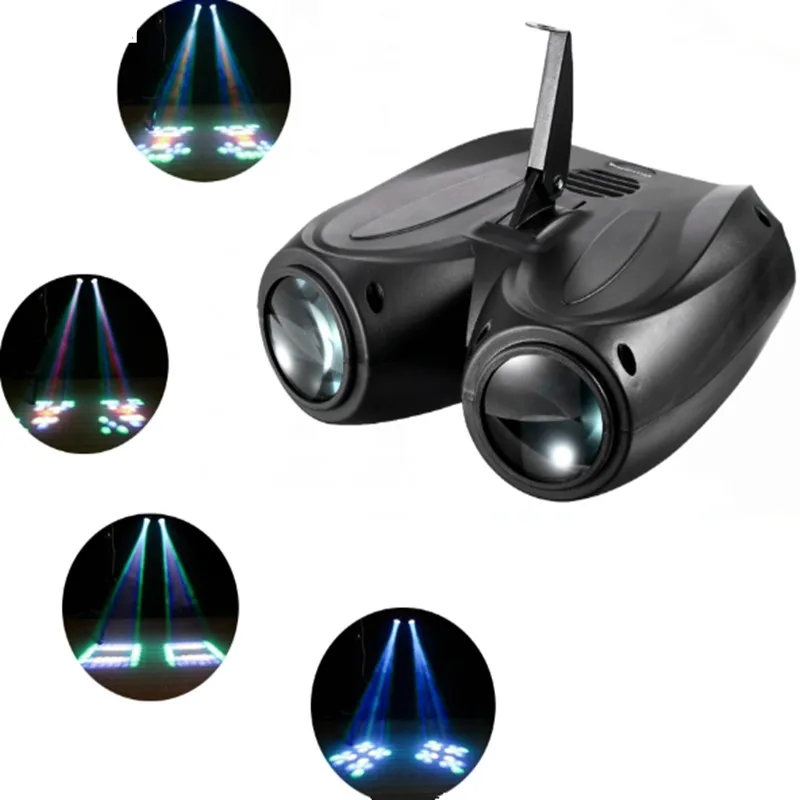 Светодиодный сцсветильник прожектор с двойной головкой и голосовым управлением