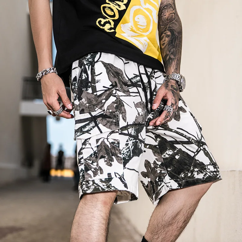 

MRMT 2022 Brand Men's Camouflage Tooling Thin Section Multi-pocket Short Pants for Male Five Casual Pants