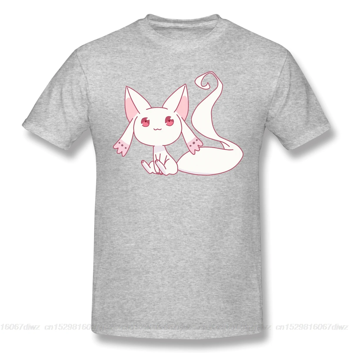 Magia Record Японские футболки с аниме рисунком для мужчин Lil Kyubey забавные хлопковые