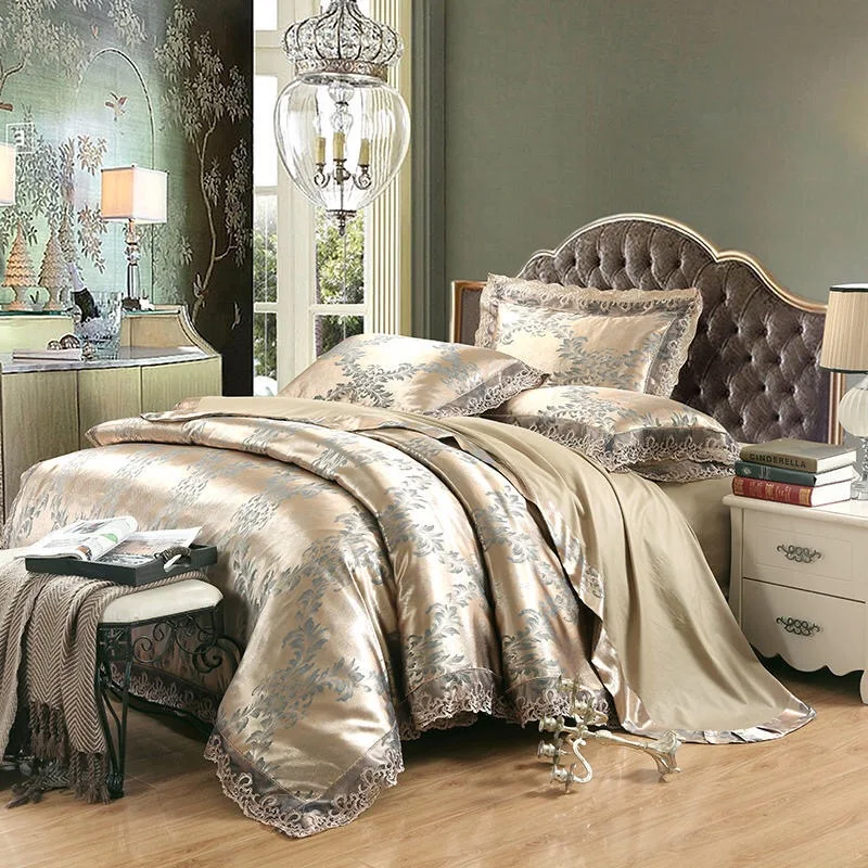 Oshines роскошное жаккардовое украшение Европейский стиль набор постельного белья