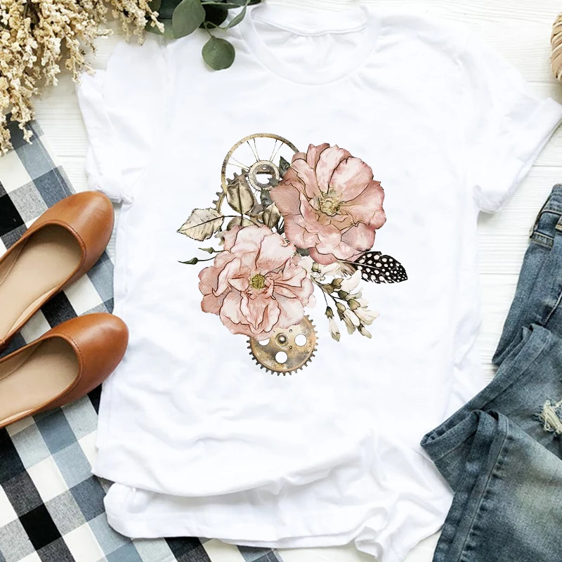 

Women Lady Trend Dandelion Watercolor Fashion Casual 90s Print T Tee Womens Tshirt for Female Shirt Clothes Top Graphic T-shirt