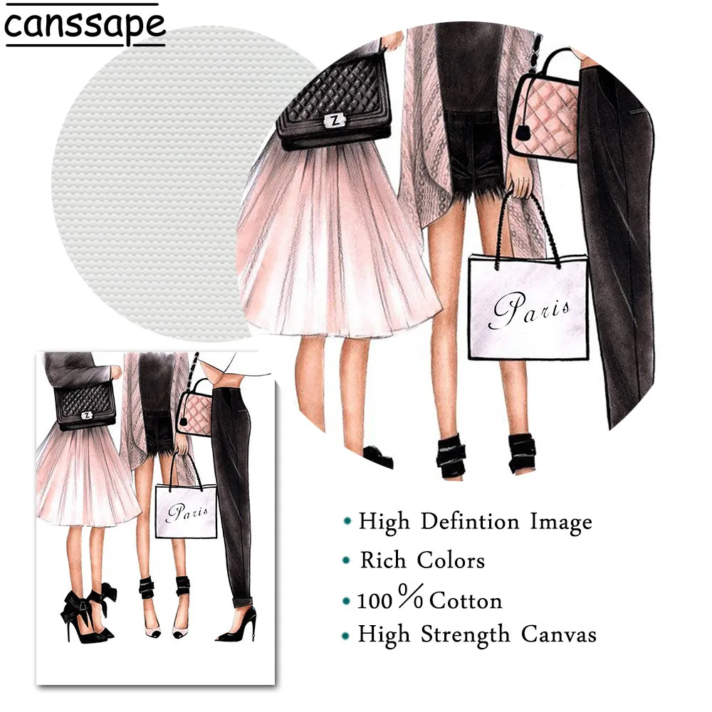 Модный холщовый постер для девочек Vogue Paris настенная Картина на холсте