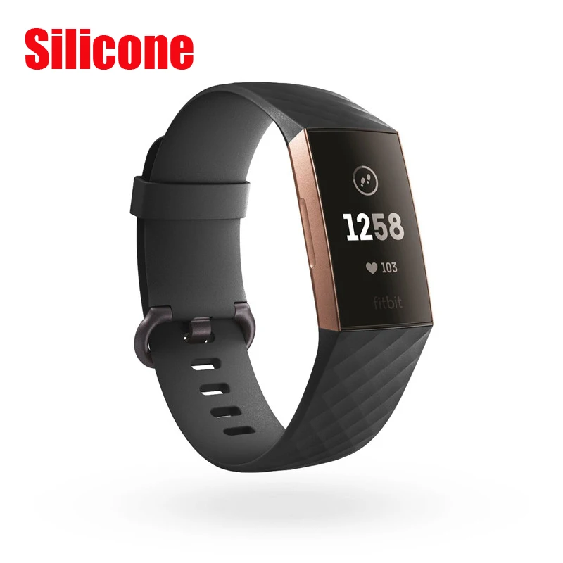 Миланский магнитный ремешок для Fitbit Charge 3 для Charge 2 фитнес-браслет из нержавеющей стали спортивные часы сменный металлический браслет - Цвет: Black-Silicone