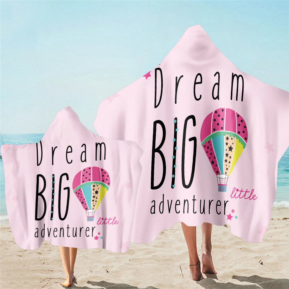 

Бесплатная доставка, подарок на день рождения, полотенце с капюшоном и надписью «Dream Big Love You» для занятий спортом, спа, серфинга, плавания, пл...