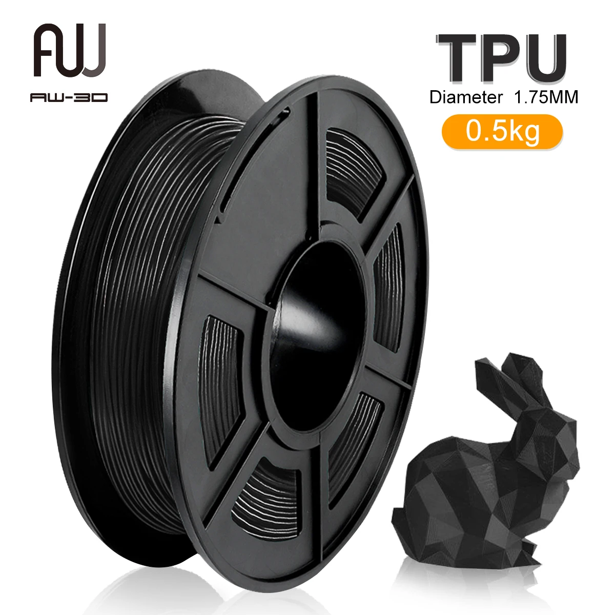 AW 3D ТПУ Гибкая нить 1 75 мм 0 5 кг для рукоделия точность измерения +/-0 02 подходит всех