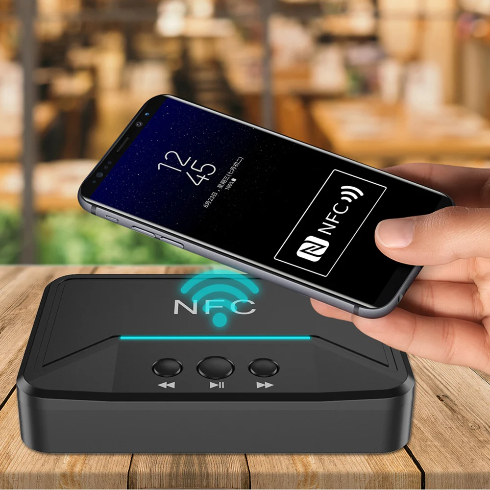 Bluetooth-ресивер kebidu V5.0 беспроводной аудиоадаптер с поддержкой NFC для музыки