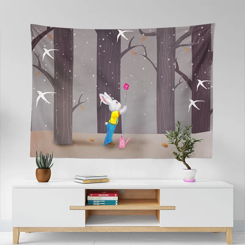 

Домашний гобелен, мультяшное анимационное одеяло с цифровым принтом, подвесной пляжный ковер, палатка для кемпинга, туристический матрас, б...