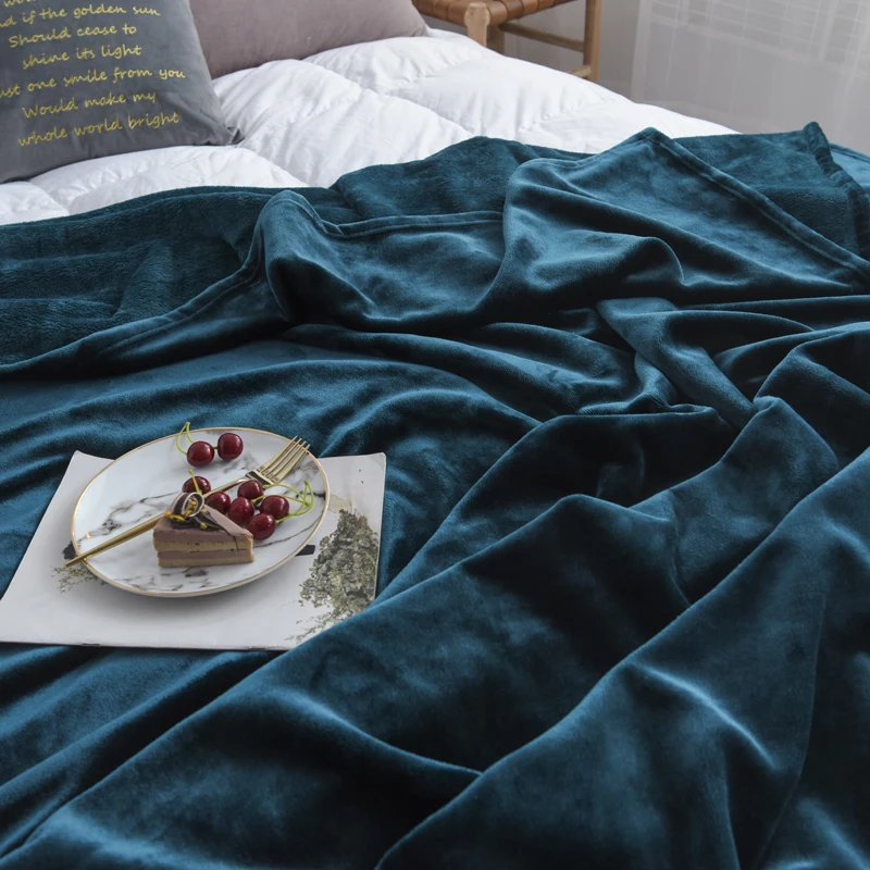 Роскошные толстые мягкие фланелевые одеяла 500 г/см для кроватей покрывало из
