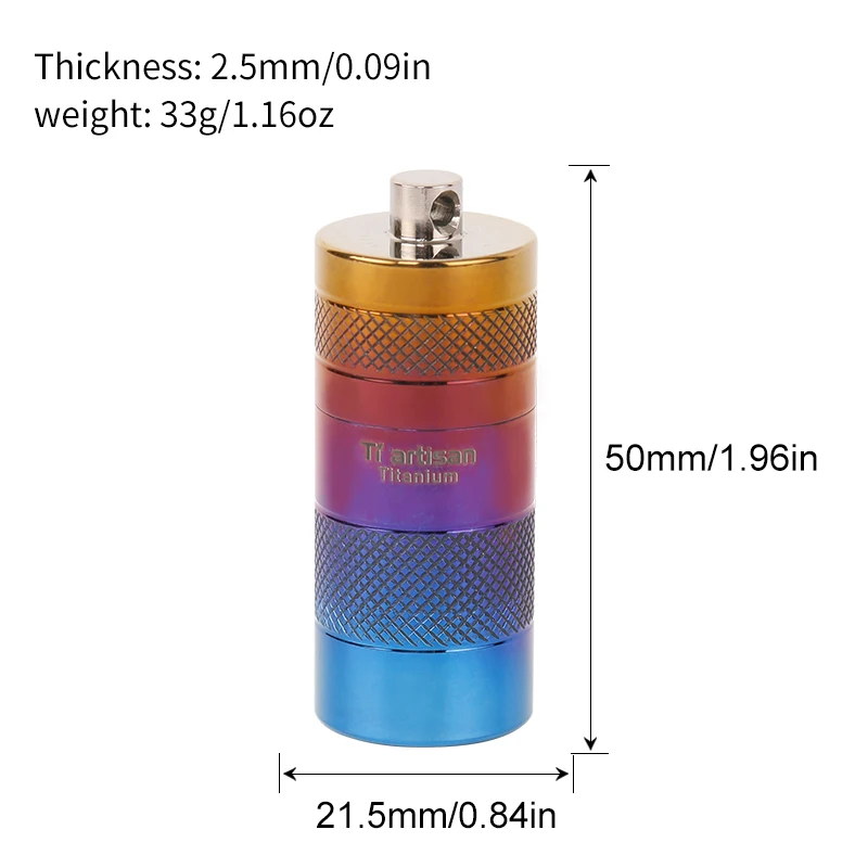 Легкий портативный уличный водонепроницаемый титановый контейнер Tiartisan для