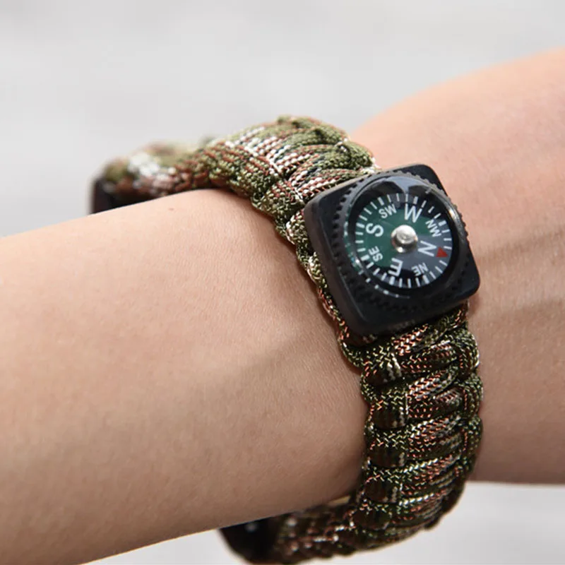 Плетеный браслет для мужчин многофункциональный Паракорд выживания на открытом