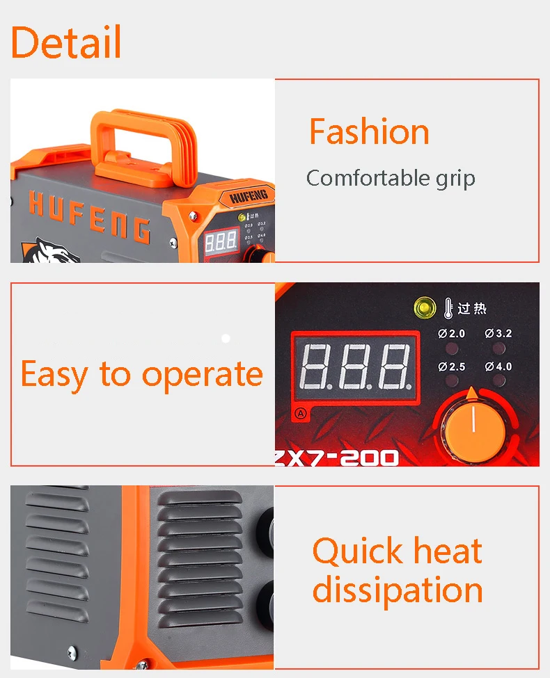 Заводская цена HUFENG Совершенно новый сварочный аппарат AC220V инверторное сварочное