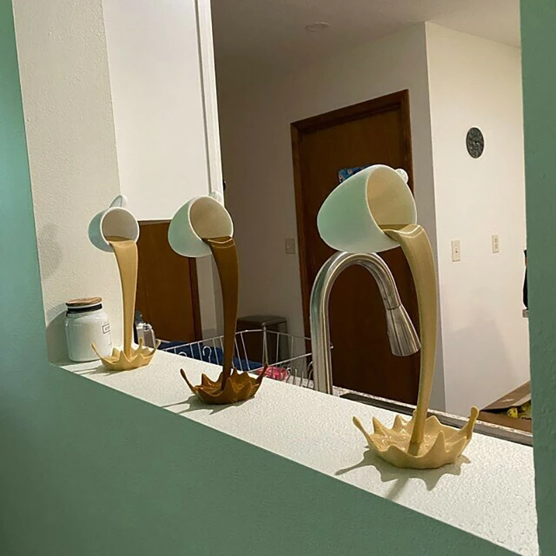 Подвесная кофейная чашка стоячая кружка из смолы 3D Трехмерная украшение