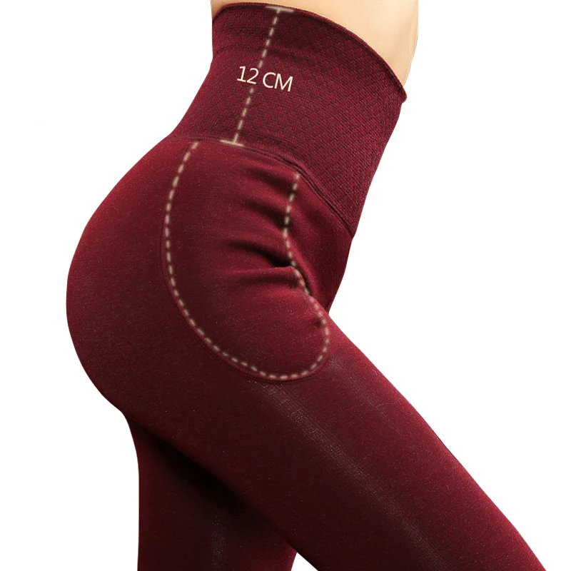 

Winter Women Leggings Thick Winter Warm Pants High Waist Slimming Thicken High Elastic Women's Warm Velvet Leggings