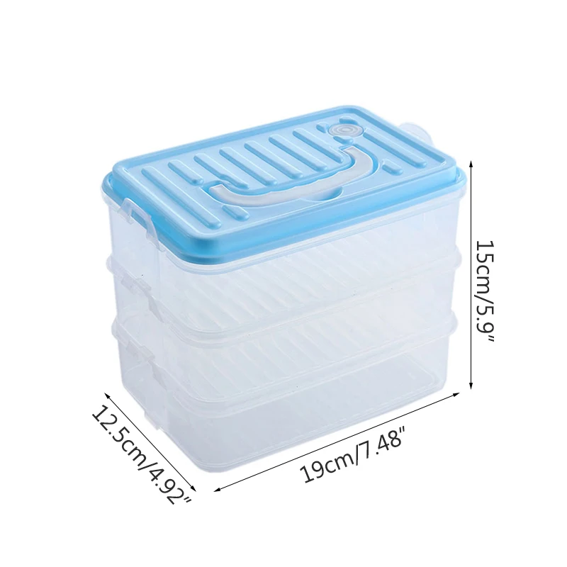 

Refrigerator Storage Box Three-Layer Lunch Box Food Dry Goods Storage Box Japanese Portable Microwave Oven Anti-String Flavor