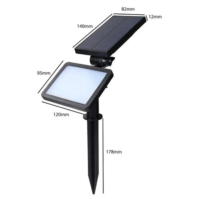 

Solar Power Lamp 48 leds Solar Street Light For Outdoor Wall Security Lighting LED Yard Adustable Garden Lighting Angle N6Z7