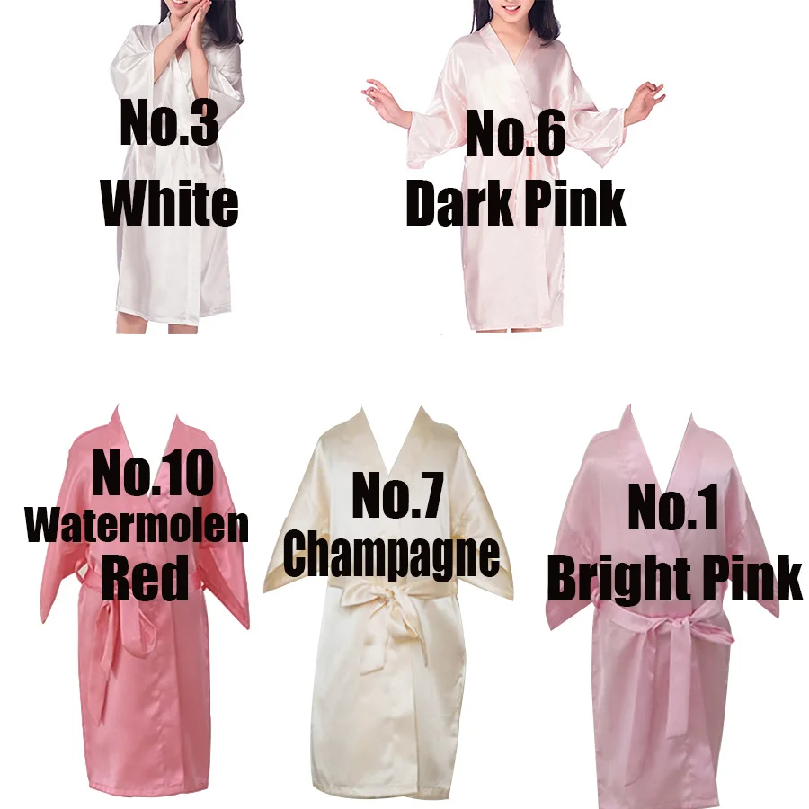 Атласный халат для девочки Нарядное украшение на заказ с цветочным принтом