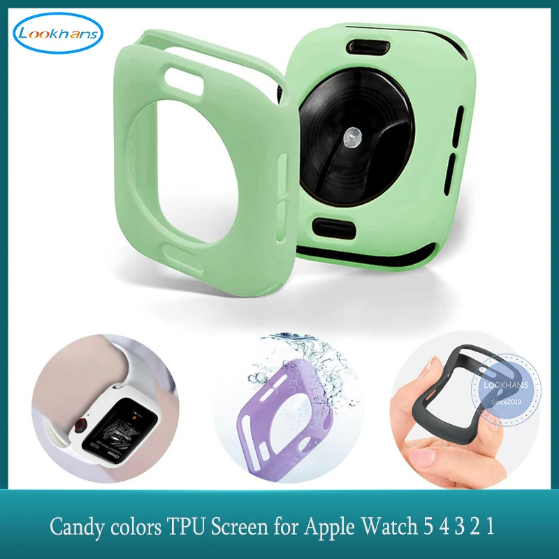 Чехол для Apple Watch 5/4/2/1 40 мм 44 цветной мягкий чехол с царапинами iWatch Series 3 2 42 38 мм|Часы