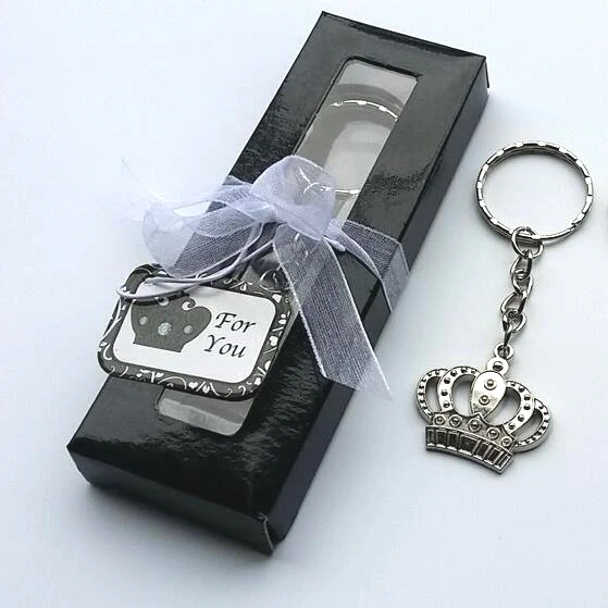 Серебряный брелок в виде короны металлические брелки свадебные вечерние для