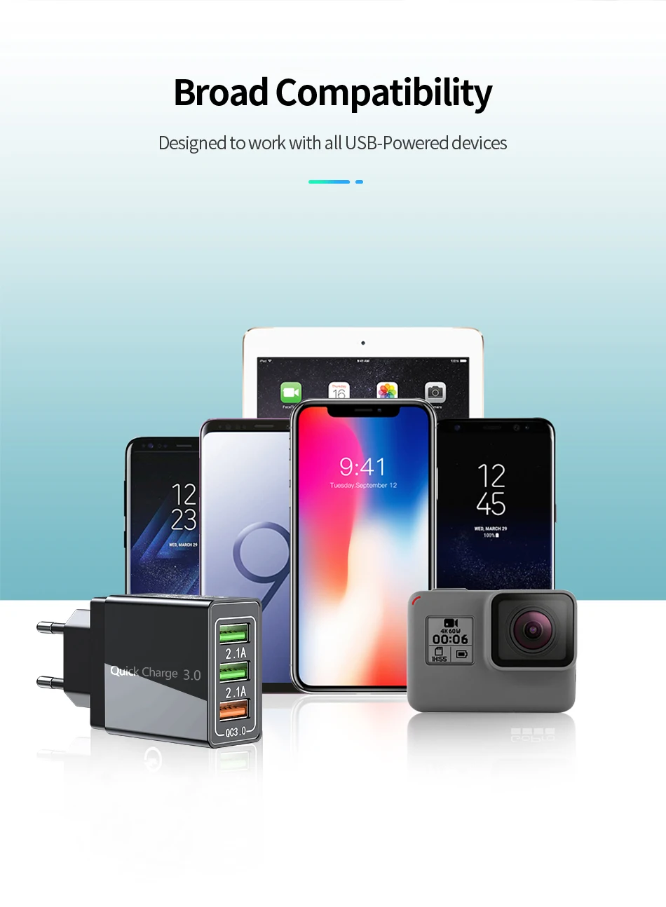 Udyr Quick Charge 3,0 4,0 USB зарядное устройство для iPhone 8 7X11 Smausng S10 Xiaomi huawei быстрое зарядное устройство QC3.0 настенное зарядное устройство для мобильного телефона