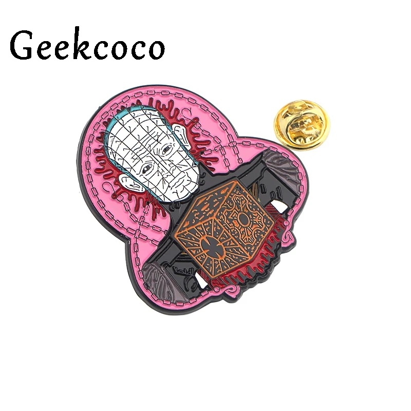 Hellraiser броши для мужчин и женщин цинковый сплав Эмаль Булавка медаль мультфильм для рубашки рюкзак Одежда Декоративные значки J0660