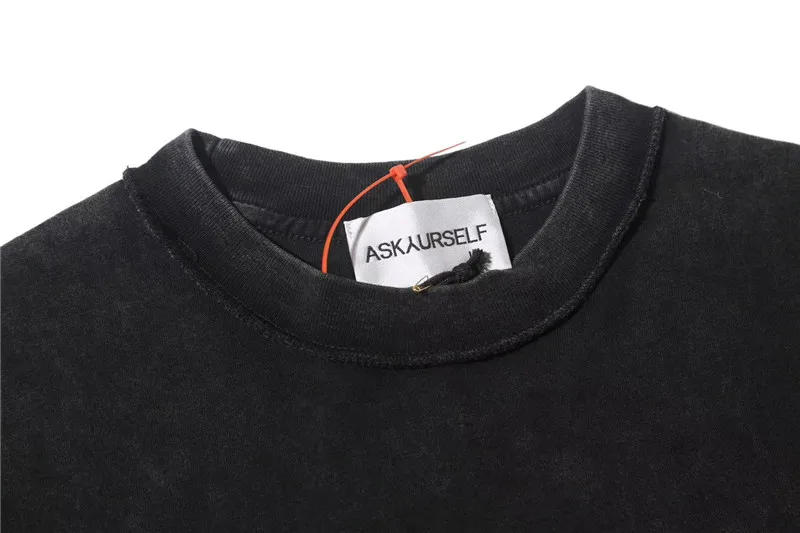 Футболка ASKYURSELF 2020SS Мужская/женская оверсайз стильная Свободная рубашка на