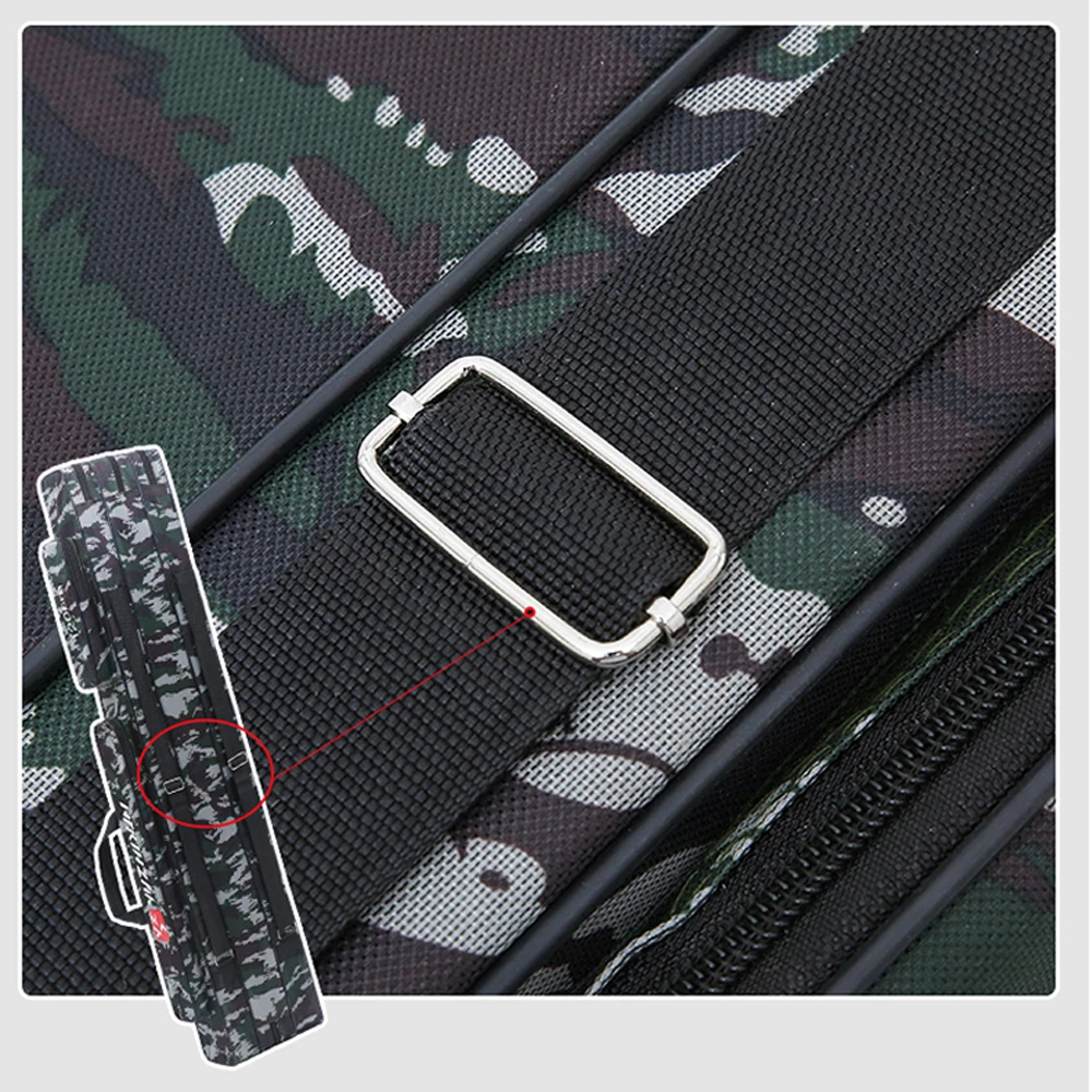 3-слойная 130см портативная складная сумка для хранения удочек из холста для рыбалки X274GX.