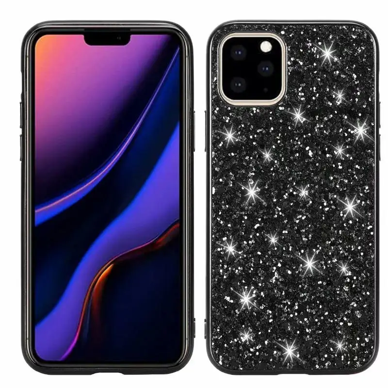 Чехол для iphone 11 i phone11 pro max Блестящий силиконовый чехол с блестками для iphone 11 с блестящими кристаллами